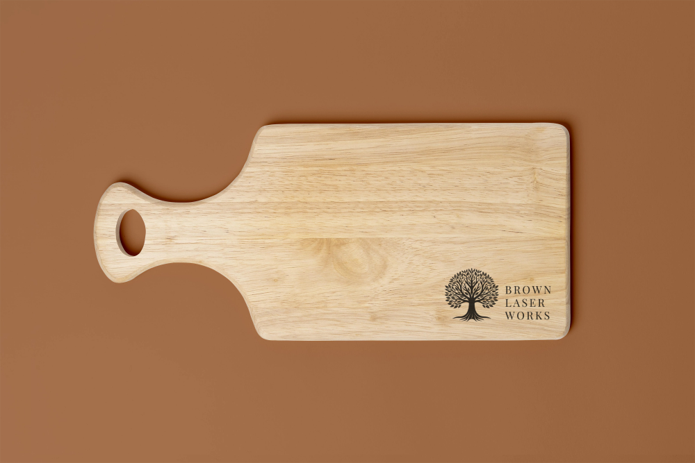 Wooden cutting board mock-up design